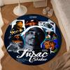 Rap Legend In Blue Round Rug for Livingroom,Bedroom, Palyroom, Chair Rug, Area Rug, Circle Carpet, Large Size Fan Christmas Gift