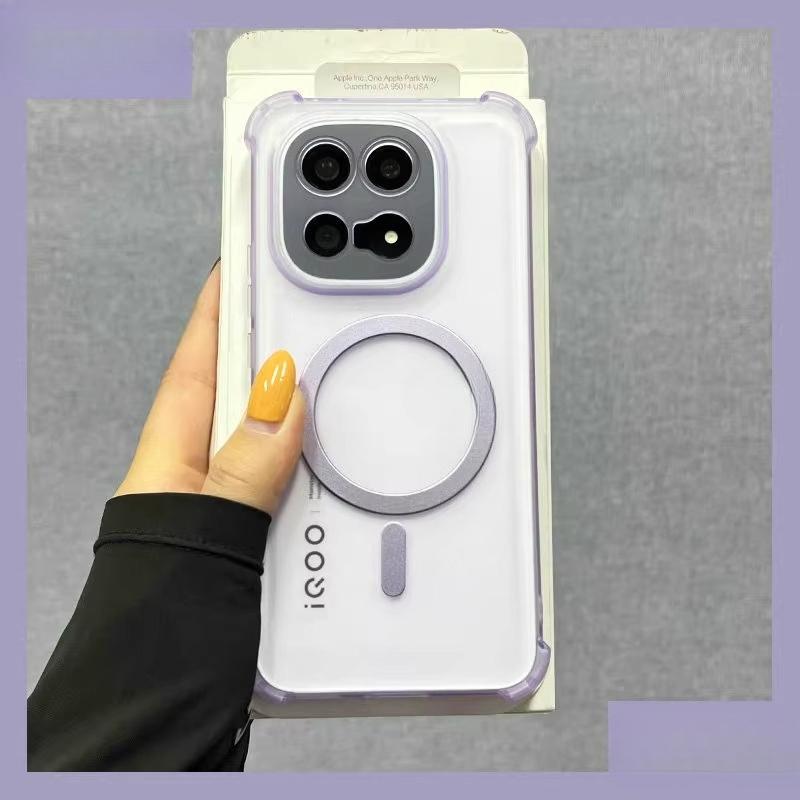 Magnetyczne etui TPU odporne na wstrząsy Magsafe na telefon VIVO IQOO 15 Ładowanie bezprzewodowe Przezroczysty Miękki Silikonowy Pokrowiec na Tył na IQOO15 Bumper