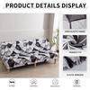 Floral Printed Armless Futon Slipcover Stretch Sofa Bed Slipcover Furniture Protector Without Armrests with Elastic Bottom 1pc