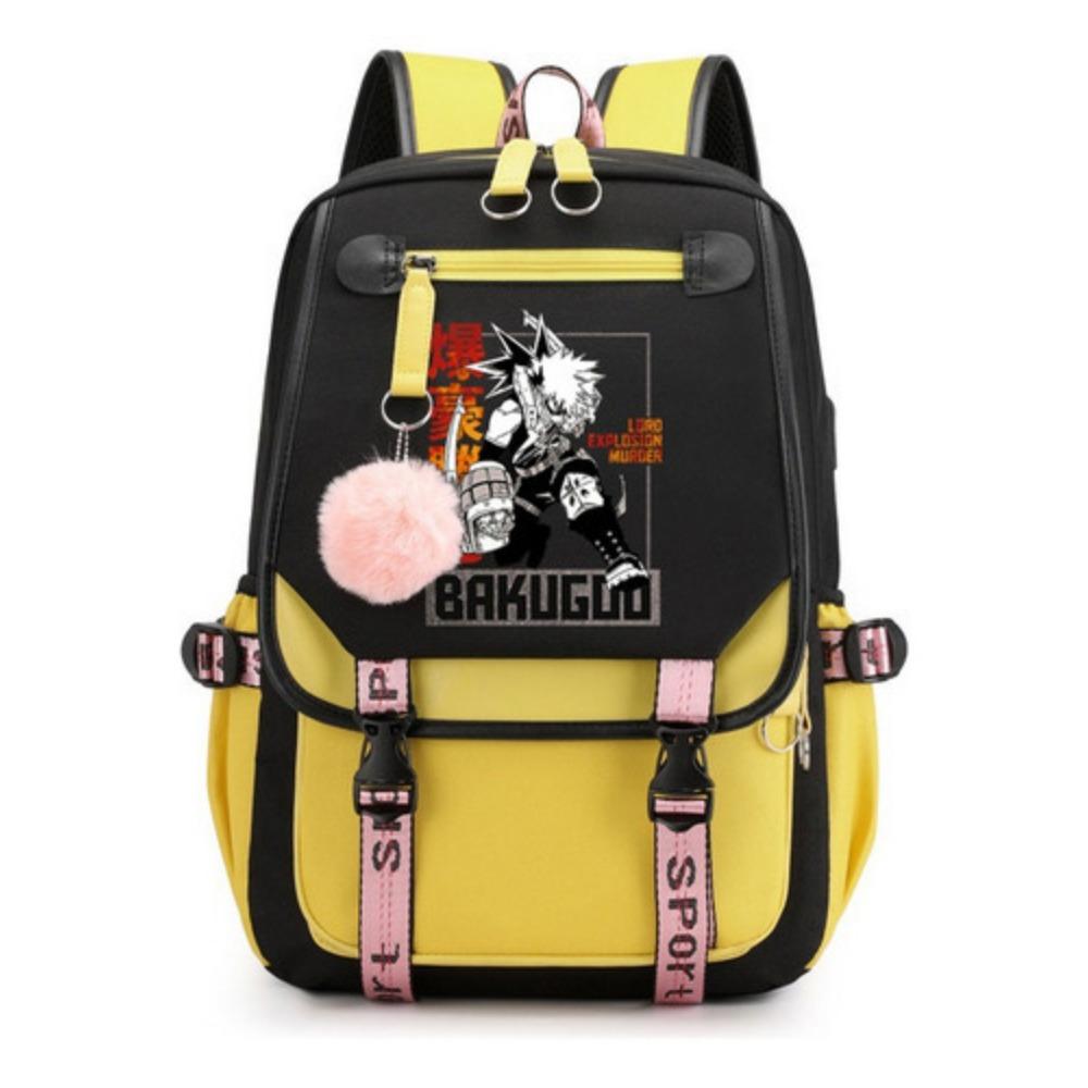 Riman My Hero Academy, Surrounding Backpacks, Large-capacity Student Schoolbags, USB Computer Bags, Travel Bags