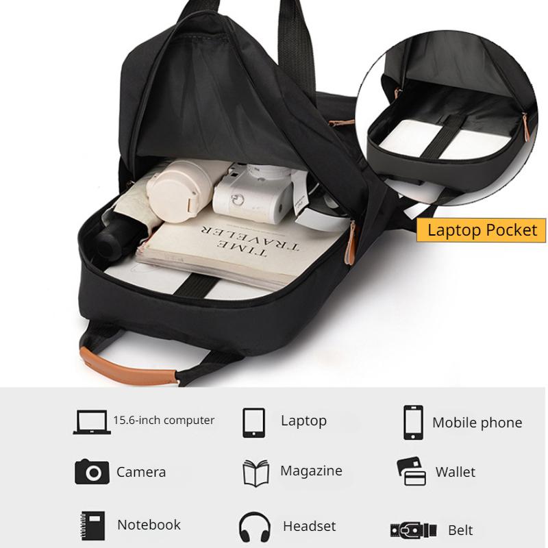 2025 Neuer Oxford Rucksack USB-Aufladung Dreiteiliges Set Reisetasche Unisex Business Computertasche Hohe Kapazität Freizeit Büchertasche
