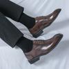 Mode Herren Oxford Schuhe PU Einfarbig Schnürschuhe Niedriger Absatz Skulptur Business Formelle Schuhe Klassische Vielseitige Herrenschuhe Große Größen 38-46