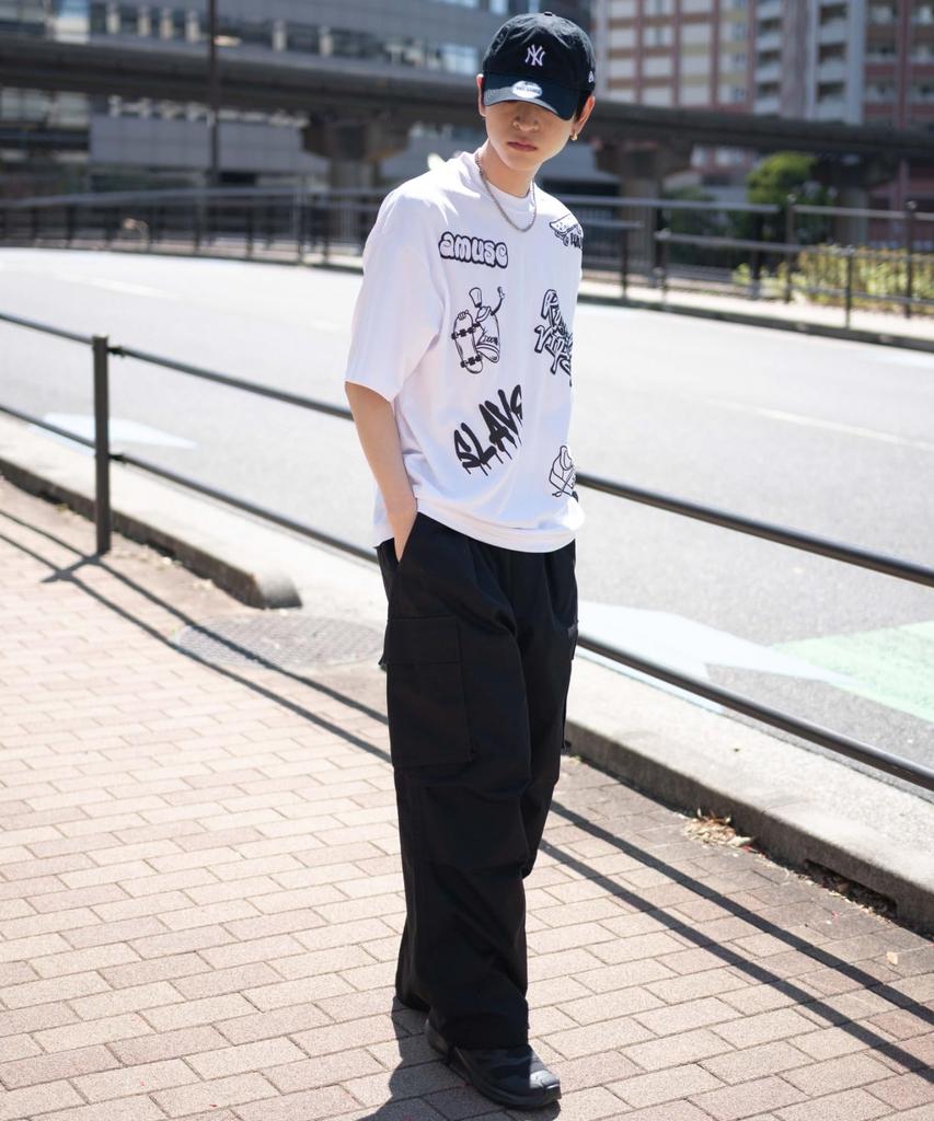 WEGO Short Sleeve Set with Rough and Grungy Graphic Summer Size White Men's T-Shirt (2 Pieces) Accessories, T-Shirt, Clothing, Streetwear, M,