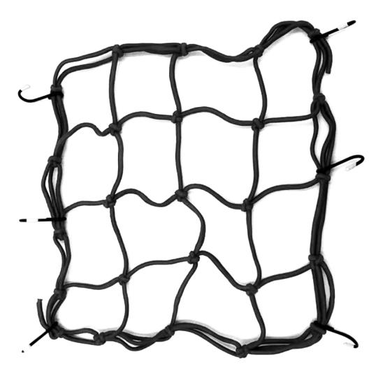 

12-дюймовая сетчатая сумка для хранения шлема из искусственной кожи с 6 крючками для мотоцикла чёрный