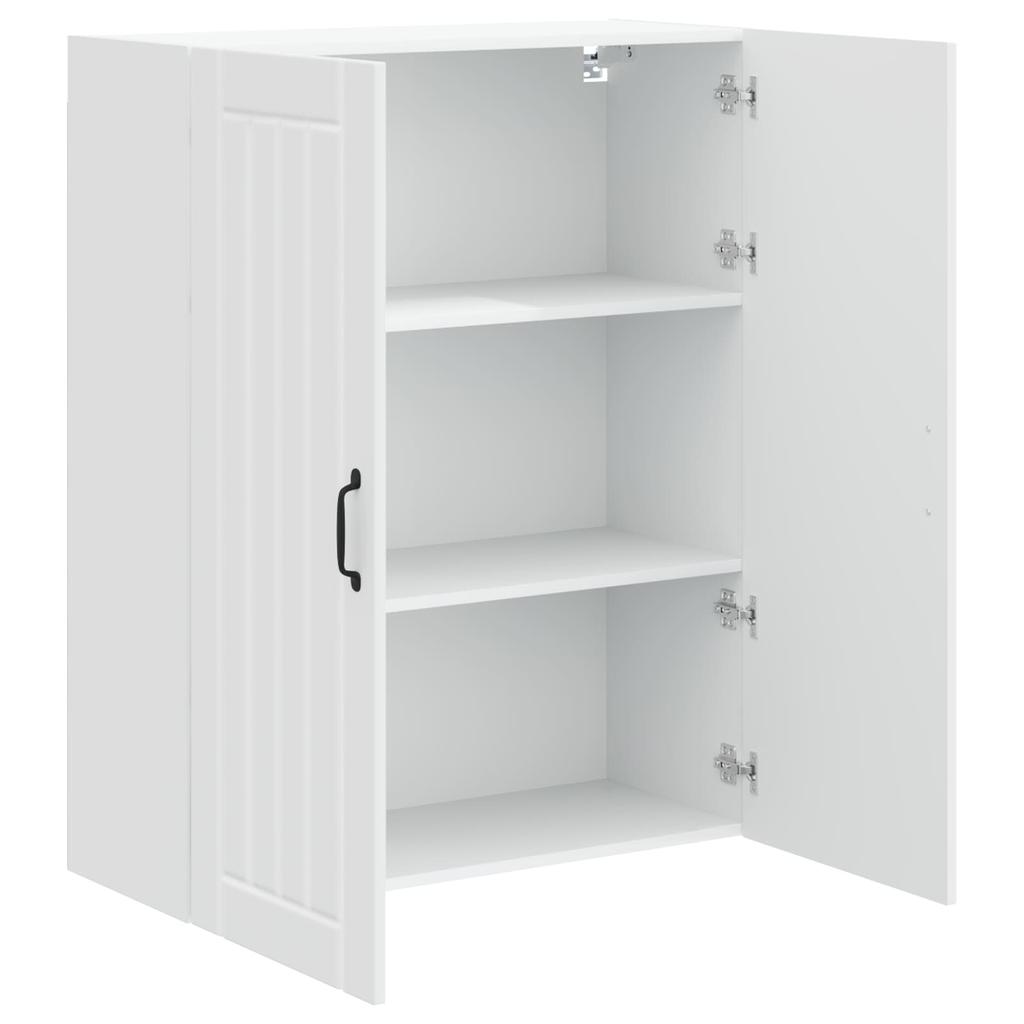 Wall Cabinet LUCCA High Gloss White 80 X 31 X 100 Cm Particleboard