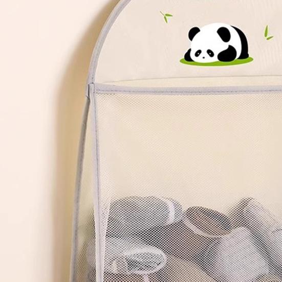 Mesh Storage Bag Large Capacity Wardrobe Organizer Breathable Hanging Storage Net for Underwear Socks Towels Bedroom Dorm Travel