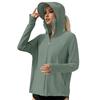 Women's Lightweight Breathable UV Protection Jacket with Full Zip Hooded Design for Outdoor Activities and Cycling Sun Protection