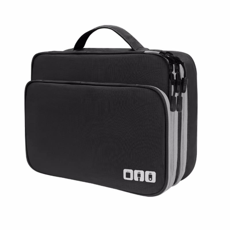 

Portable USB Data Line Charger Storage Bag Travel Multi Layer Cable Organizer Cable Storage Bag Digital Electronic Organizer чёрный