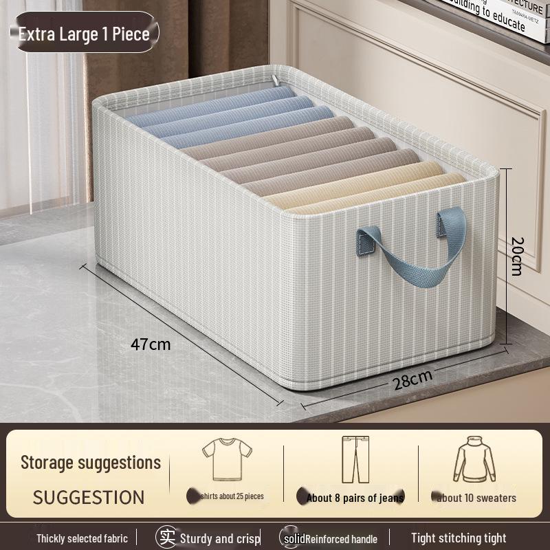 Oxford Cloth Storage Box for Bedroom and Dorm – Large-Capacity Fabric Wardrobe Organizer