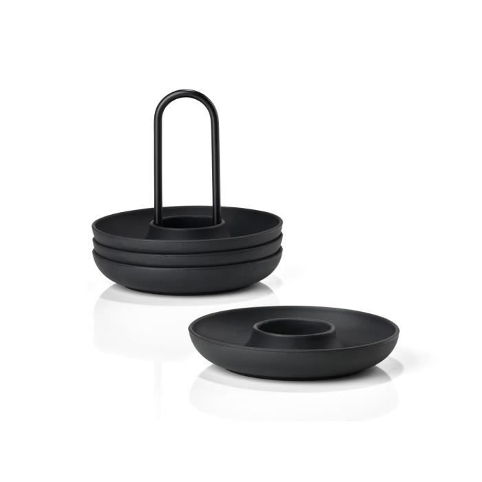 Coquetier silicone SINGLES - Zone Denmark - Noir - Base incurvée - Pour bruncher avec classe