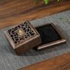 Ebony Large Wooden Sandalwood Incense Burner | Indoor Auspicious Clouds Agarwood Holder | Creative Tea Ceremony Ornament