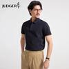 Zhuangji Men's 100% Cotton Business Casual Polo Shirt
