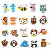 50Pcs Cartoon Animal Waterproof Stickers Laptop Skateboard Refrigerator Decal