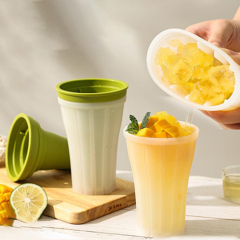 Summer Squeeze Homemade Milkshake Bottle Pill-proof Smoothie Cup Pinch Fast Cooling Magic Cup DIY Ice Cream Slushy Maker