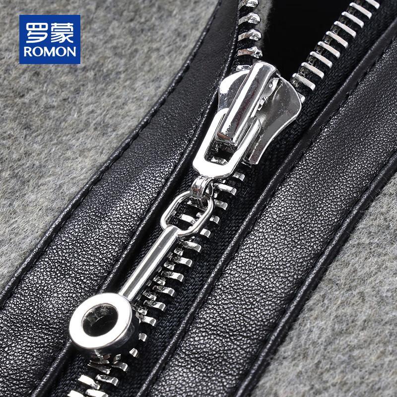 ROMON Men's Luxury Wool & Cashmere Short Overcoat