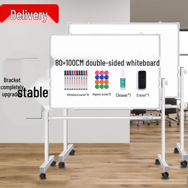 Mobile Magnetic Double-Sided Whiteboard Stand for Home, Office, or Training - Small Size
