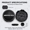 AABIG1 4Pcs 75mm Car Wheel Hub Center Cap Badge Decoration Cover Stickers For Mercedes Benz AMG W205 W218 W177 W176 W169 A B C E S Clas