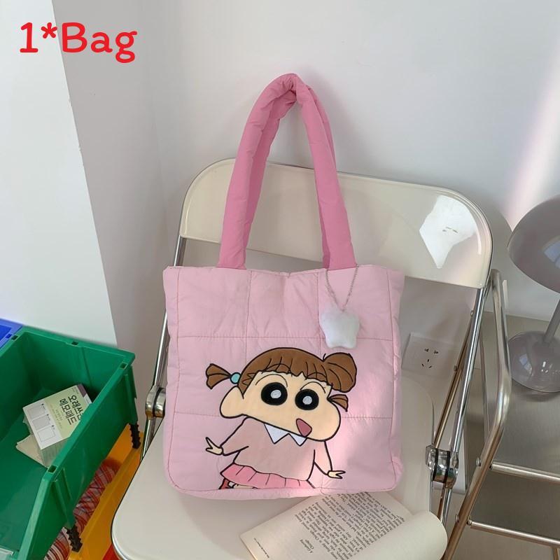 Cute Bunny Canvas Tote Bag With Magnetic Closure For Daily Use And Students