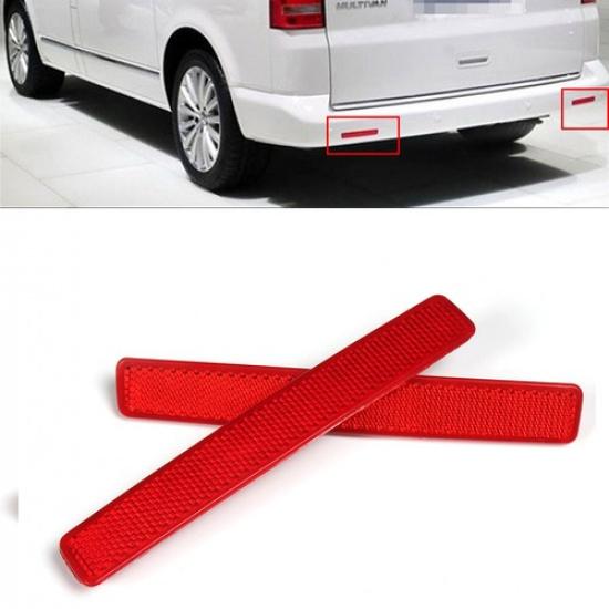 2PCS Red Side Rear Bumper Reflectors Left &Right for VW Transporter T5 2004-2015