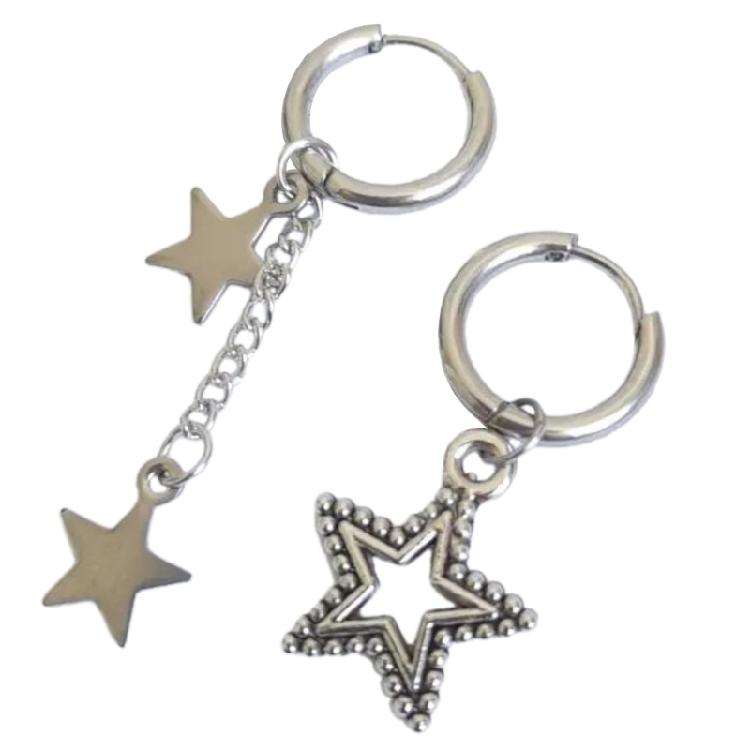 Silver Earring Fashion Star Pendant Earrings for Women Ladies Girls