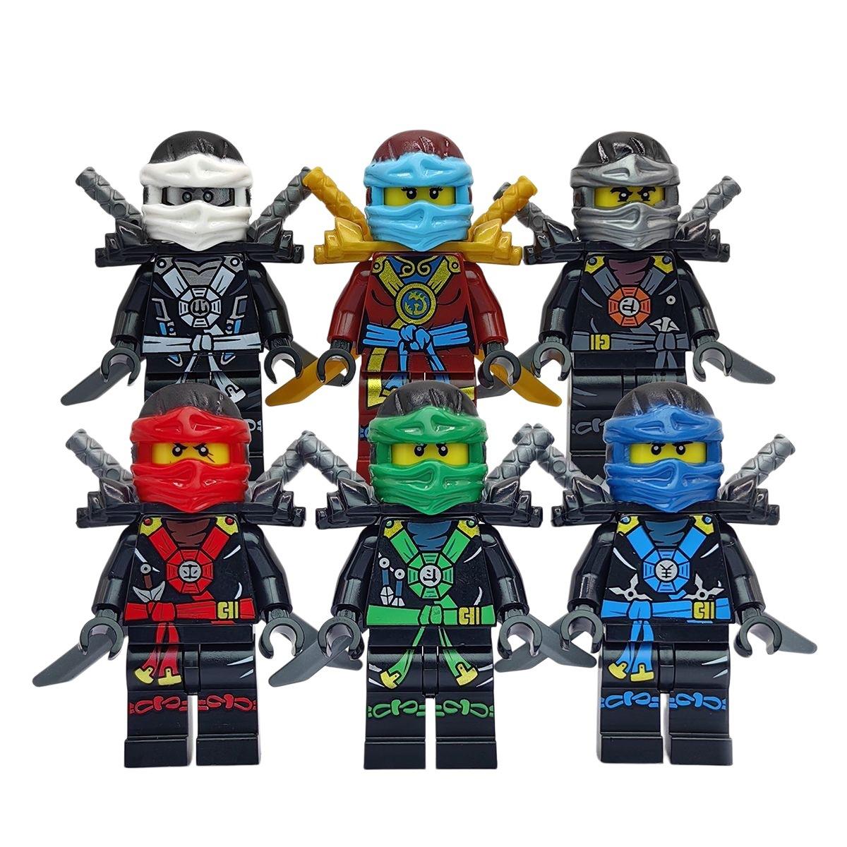Ninja Action-Figuren Serie 5 Bausteine Doppelseitige Minifigur Junge Pädagogisches Puzzle-Spielzeug