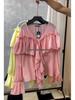 Long-Sleeve V-Neck Beach Cover-Up Top