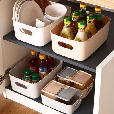 Storage Basket Student Desktop Snack Storage Box Plastic Cosmetic Storage Box Household Kitchen Sort Box Makeup Box