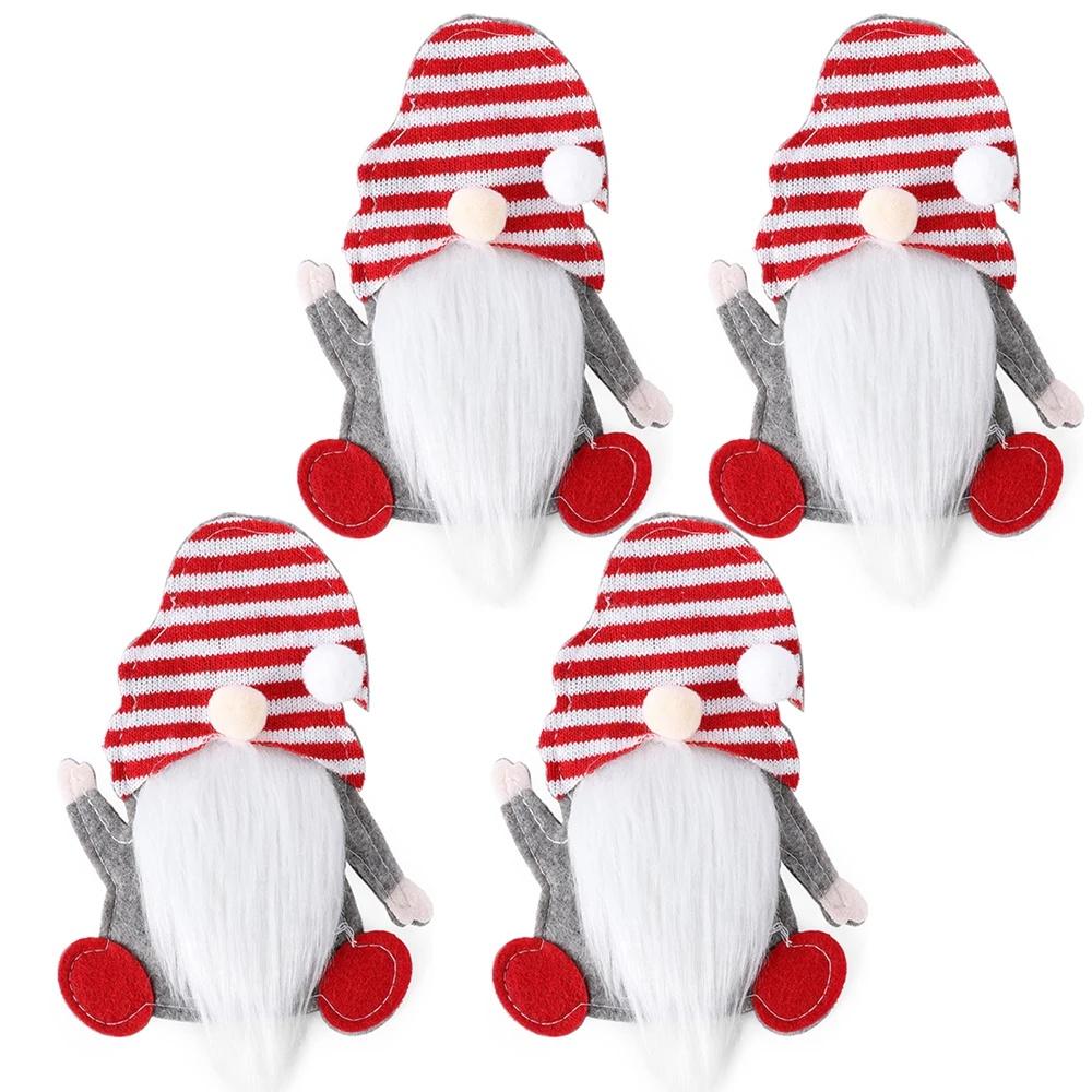 1-8PC Christmas Cutlery Holders Santa Claus Shaped Fork Knife Holder Bag New Year Xmas Party Tableware Cover Home Table Decor