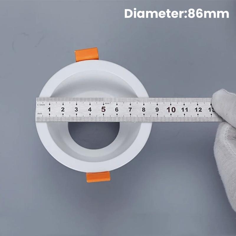 Round Recessed LED Ceiling Downlight Mounting Aluminum Frame MR16 GU10 Bulb Replaceable Spot Lamp Holder Socket Fitting Fixtures