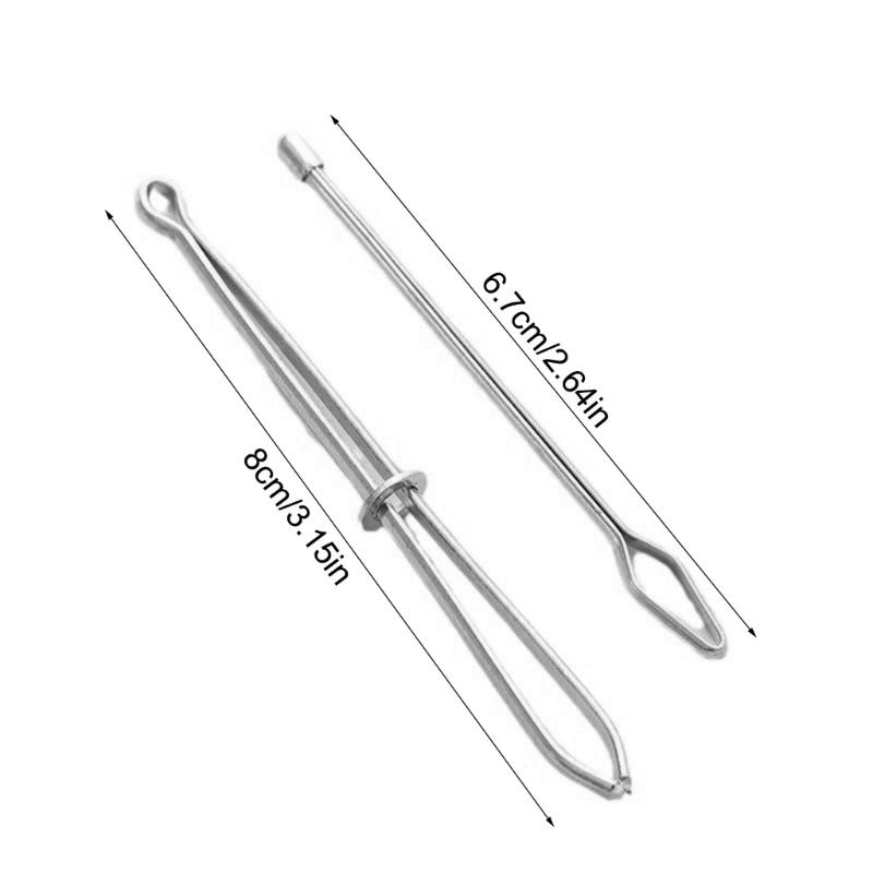 Elastic Cord Insertion Clip Metal Drawstring Threaders Tweezers Elastic Rope Threading Tool For Hoodies Pants Clothing