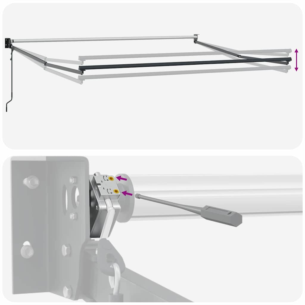 Retractable Awning Beige 400 X 300 Cm Polyester and Metal