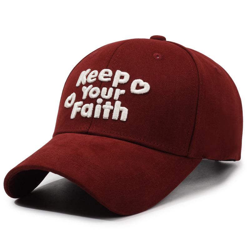 

Бейсболка с вышитыми буквами для мужчин и женщин, молодежная студенческая кепка, ретро-шляпа от солнца красный