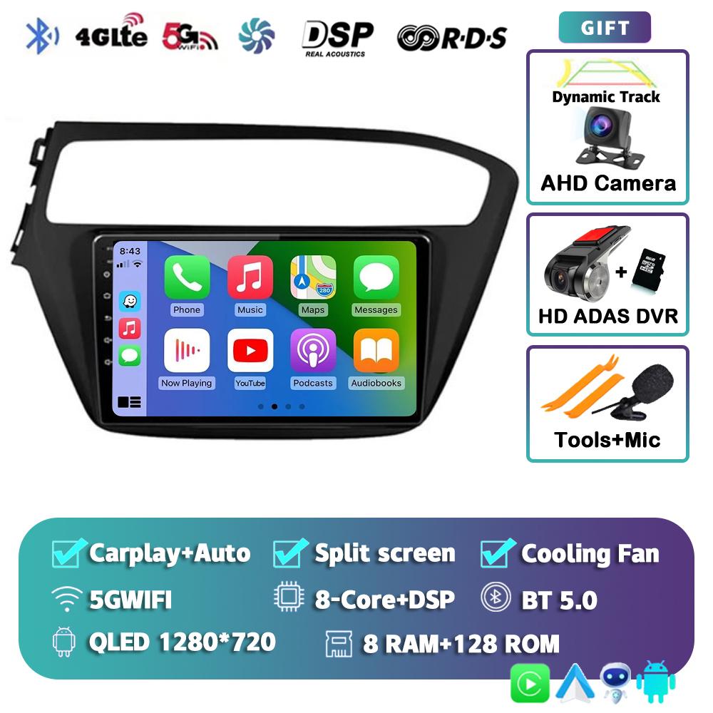 Android 14 Carplay Auto Car Radio For Hyundai I20 2018 2019 GPS Multimedia Player  Stereo Video Head Unit 360 Camera 4G+WiFi DSP