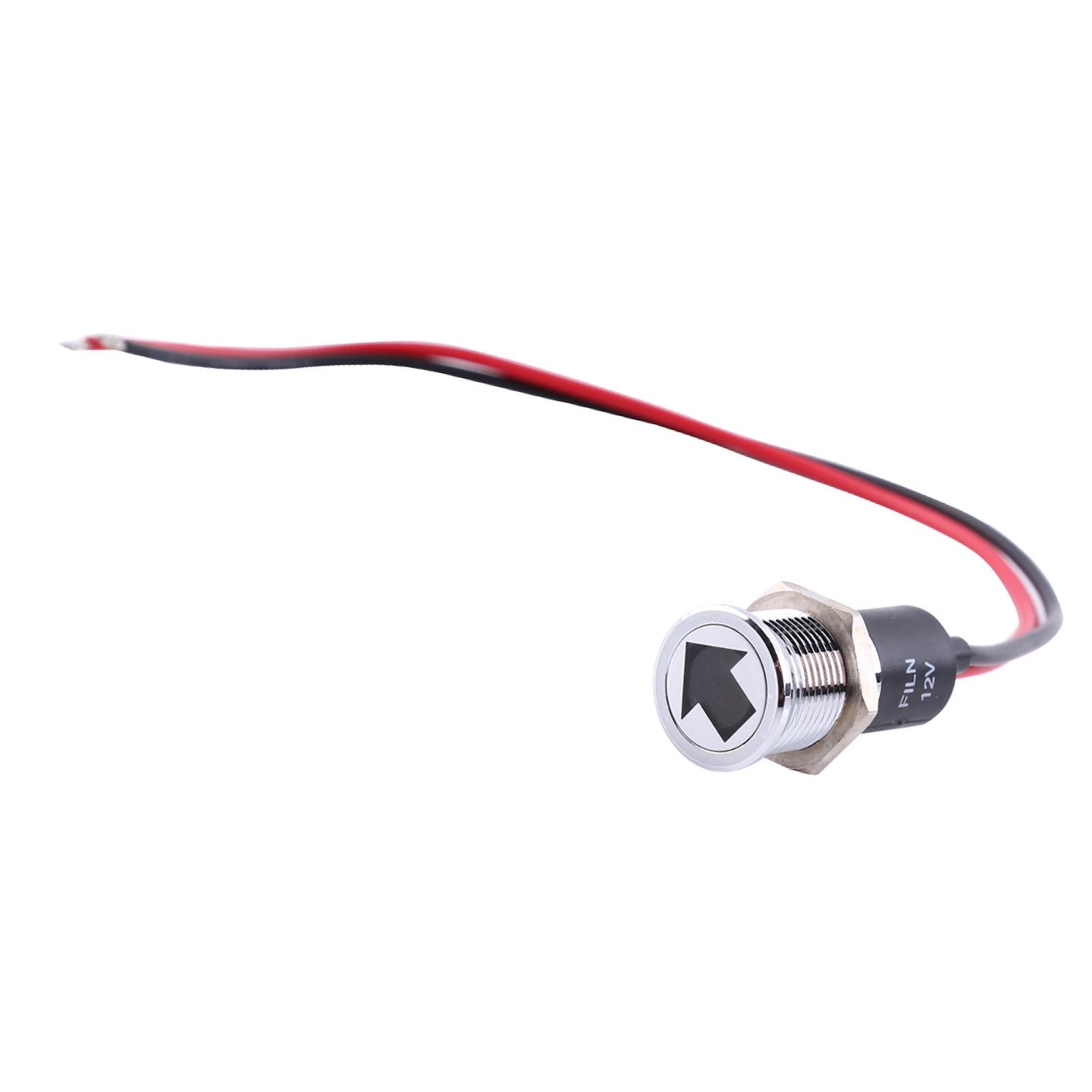 

12V 14mm LED Dash Panel Warning Fog Turn Light Indicator Bike Car Boat Lamp Red Blue Green