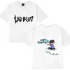 Hot Singer Junior H Sad Boyz Harajuku Cartoon Graphic T Shirt Men Women Oversized Short Sleeve T-shirts Unisex 100% Cotton Tops
