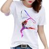 Womens Graphic TShirt Harajuku YK Top Personalized Letter Print Casual Fun Style for Fashionforward Ladies Summer Polyester