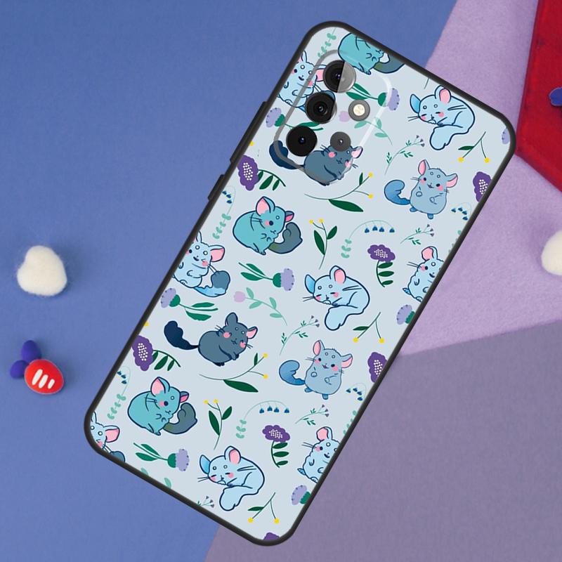 Cute Cartoon Chinchilla Case For Samsung Galaxy A14 A56 A36 A26 A16 A06 A54 A34 A12 A32 A52 A13 A33 A53 A15 A35 A55