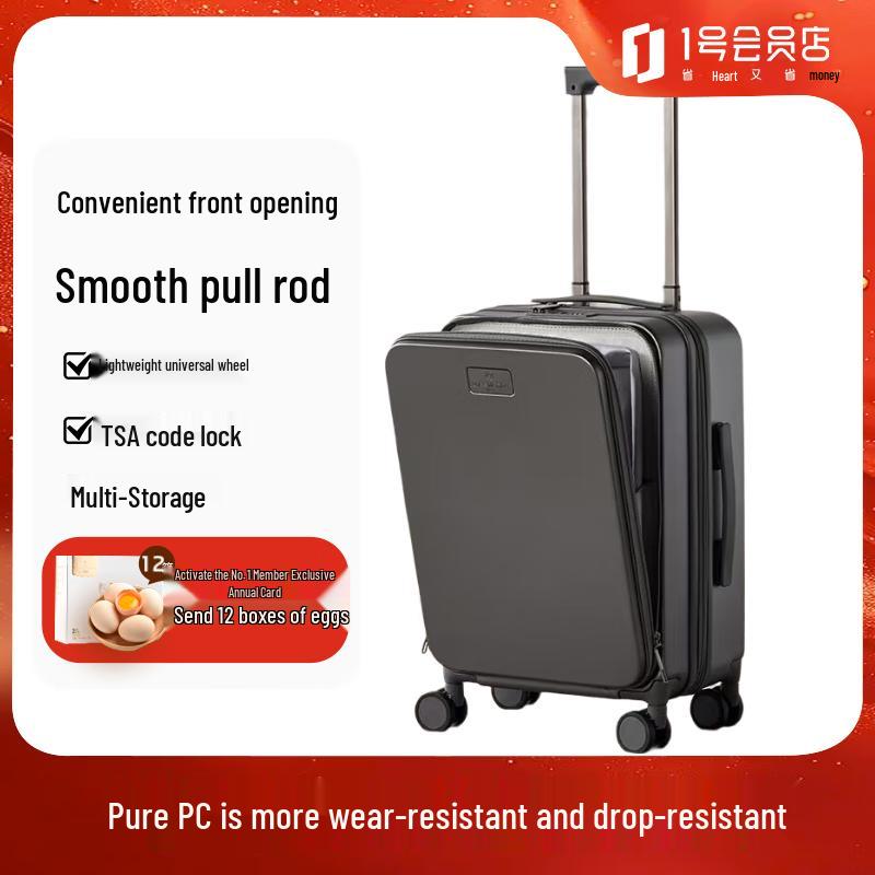 PC Front-Open Carry-On Spinner Luggage 20 inches