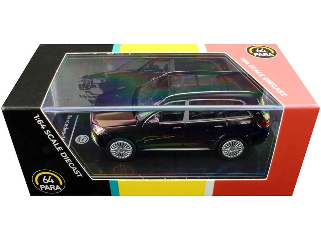JADI Mercedes-Maybach GLS Obsidian Black/Rubellite Red LHD 1/64 scale model PA55304