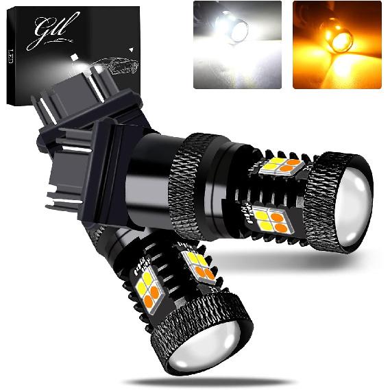 

GLL 3157 3057 3357 4157 Amber/White Switchback Turn Signal LED Light Bulbs and Parking Lights Daytime Running Lights Applicable ck (Pack of 2) 3157