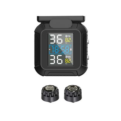 Motocyklový solární TPMS monitor tlaku v pneumatikách Bezdrátový displej Vodotěsné senzory Výstražný systém
