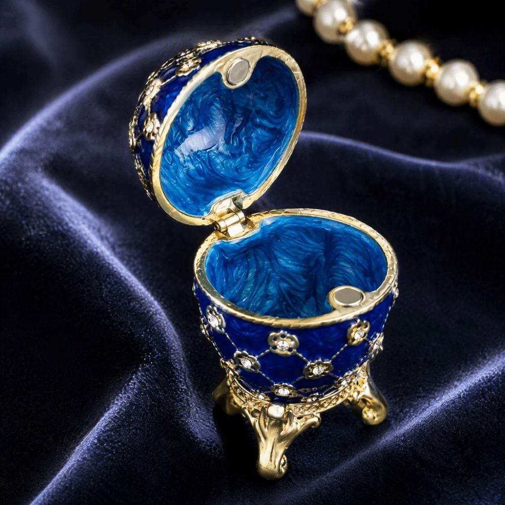 Zinc Alloy Enamel Jewelry Box Hinged Lid Hinged Jewelry Box Egg Trinket Box Jewelry Storage