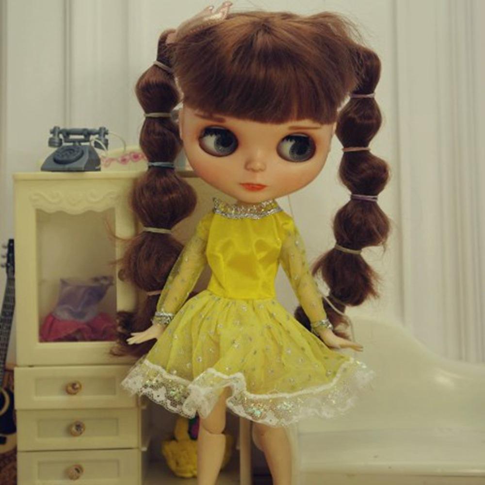 

Mini T-shirt Yarn Skirt Cute Simple Dresses Hoodies for azone19 ICY DBS Dolls For blythe Dolls 8