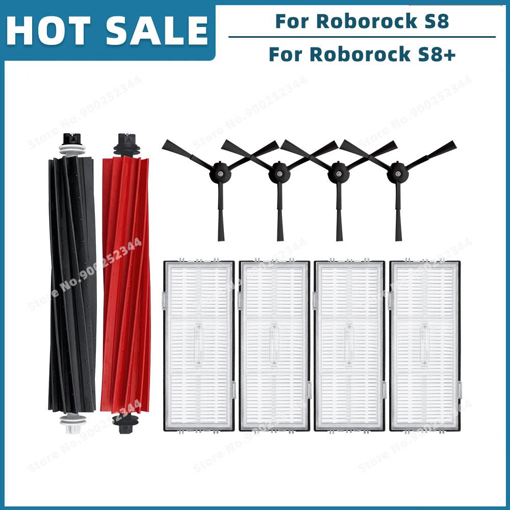 Compatible For Roborock S8 / S8 Plus Replacement Spare Parts Roller Main Side Brush Hepa Filter Mop Cloth Dust Bag Accessories