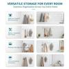 6 Hooks Transparent Holder Rack Bathroom Towel Sponge Storage Hanger Living Room Hat Clothes Seamless Hook Organiser