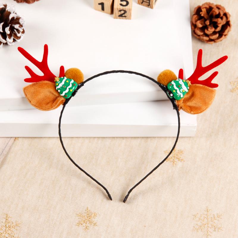 2025 Trendy Christmas Antler Headband for Kids & Adults - Cute Holiday Hair Accessories for Parties