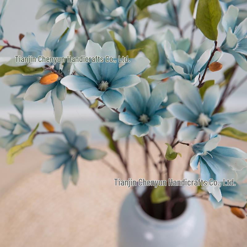 Magnolien-Orchidee Seidenblume: 11 Köpfe Einzelstiel für Frühlingshochzeitsdekoration