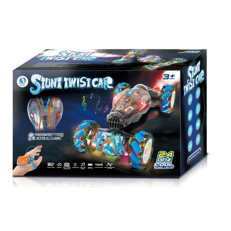 Rc Drift Car 4Wd 2.4G Remote Control Car Twist Stunt Vehicle Toy Spray Watch Gesture Light Music Children's Toy for Boy Kids