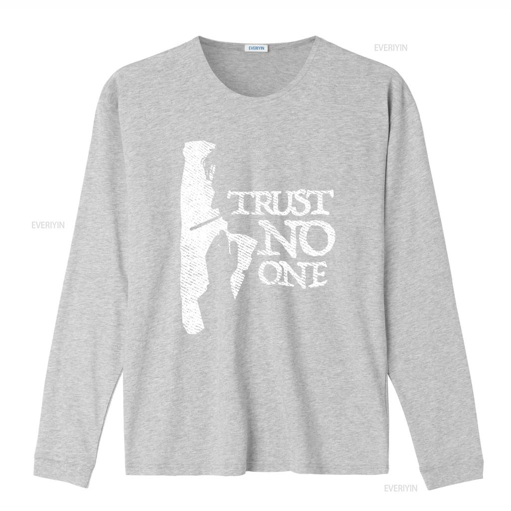 TRUST NO ONE T shirt X files Inspired Smoking Man Design Cool for Men vintage Washed Slightly Soft Stylish