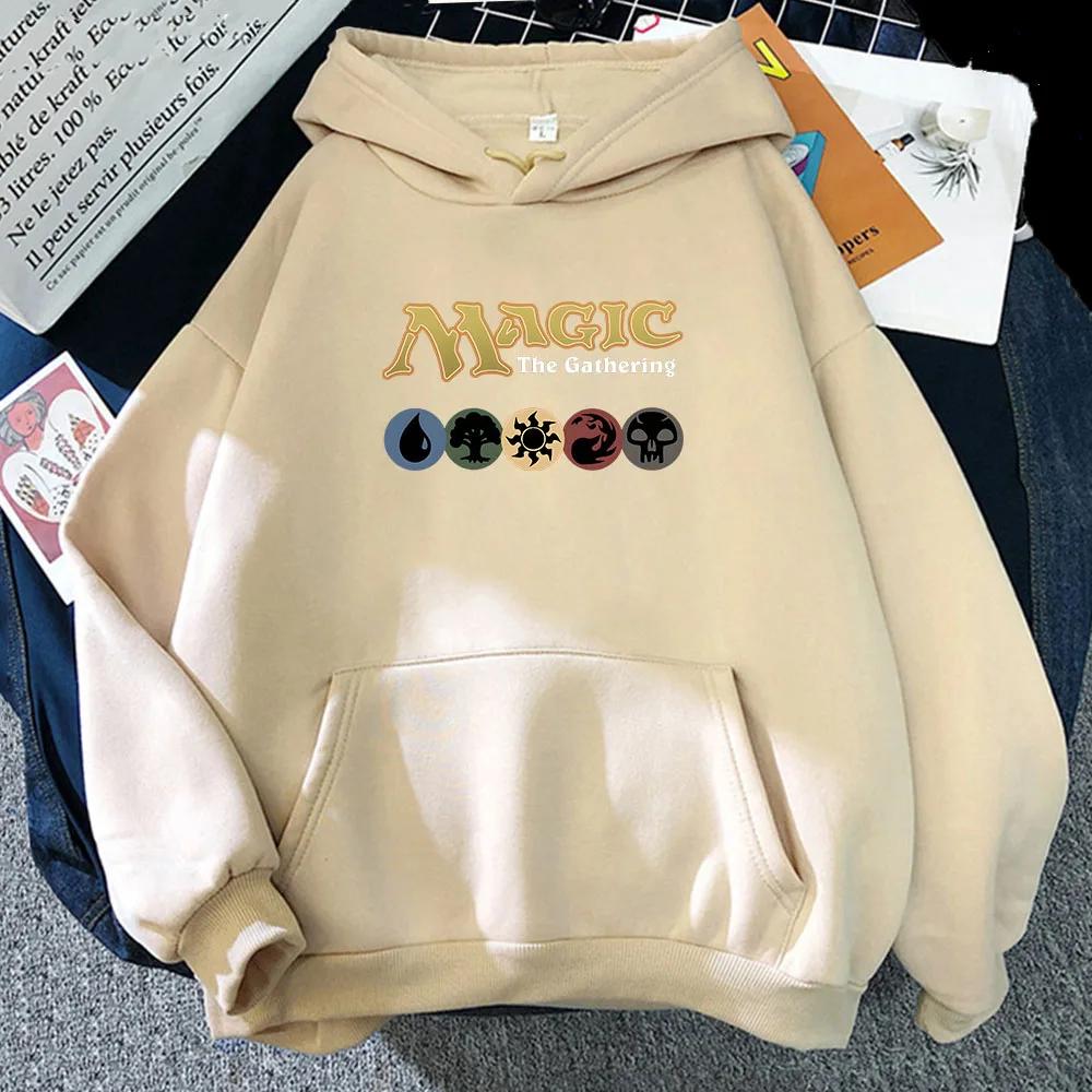 Magic The Gathering Cartoon Letter Hoodie Graphic Printing Funny Sweatshirt Cute for Autumn/Winter Sudaderas Fleece New Pullover